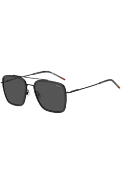 Sonnenbrille in Dunkelgrau mit Federscharnieren