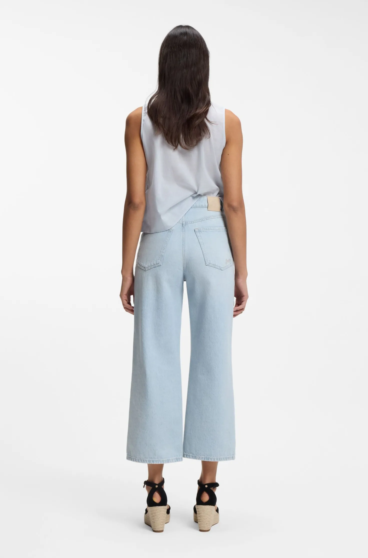 Straight-Fit Jeans aus blauem Denim