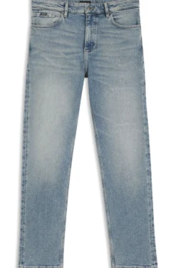 Straight-Fit Jeans aus leuchtend blauem Stretch-Denim