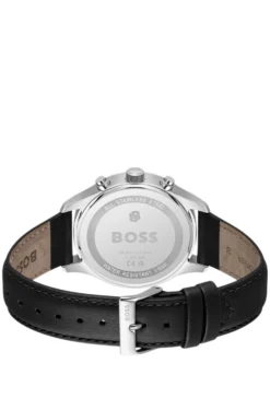 Stratus Chronograph mit schwarzem Lederarmband