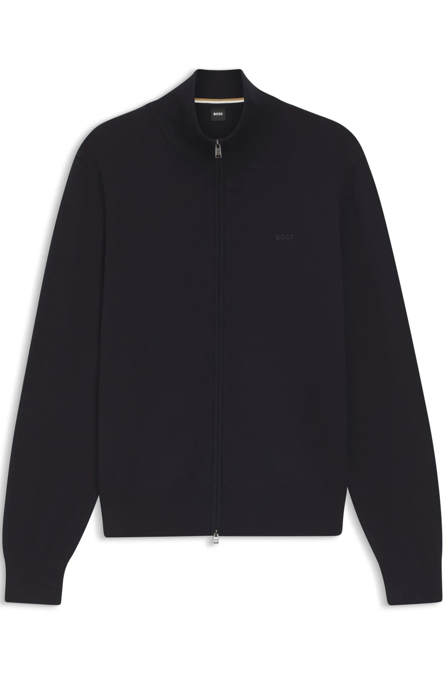 Strick-Cardigan aus Baumwolle mit Logo-Stickerei