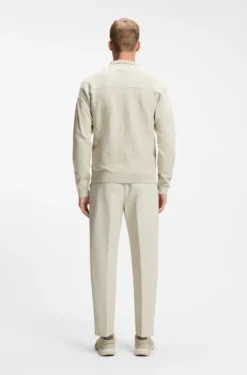 Strickjacke mit Reißverschluss und Grafikstruktur