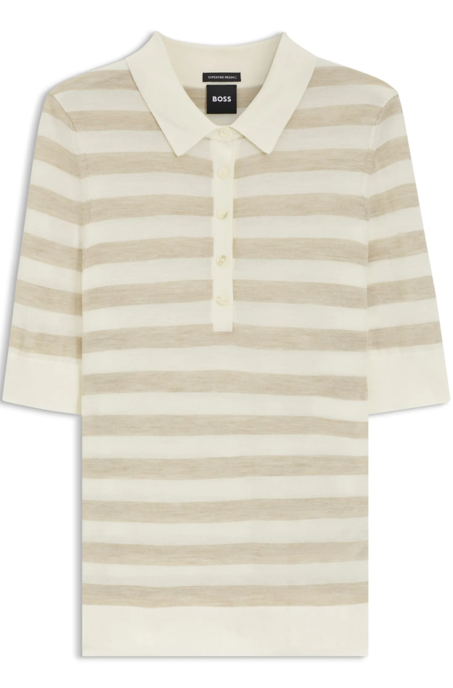 Strick-Poloshirt aus superfeiner Merinowolle