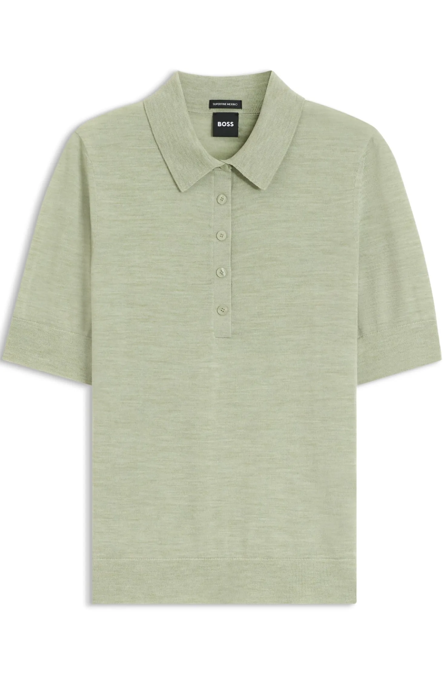 Strick-Poloshirt aus superfeiner Merinowolle
