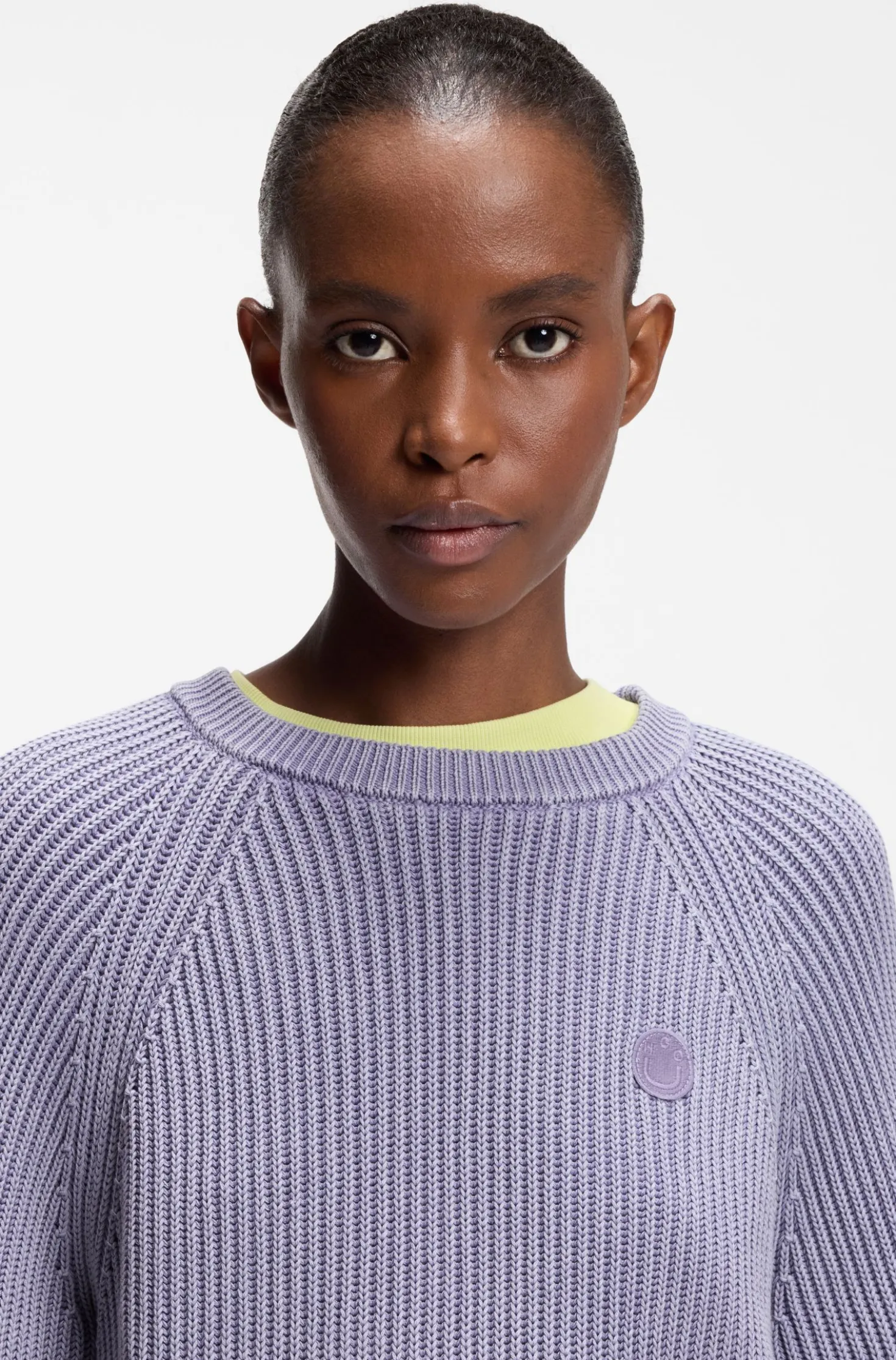 Strickpullover aus Baumwolle mit Happy HUGO Logo