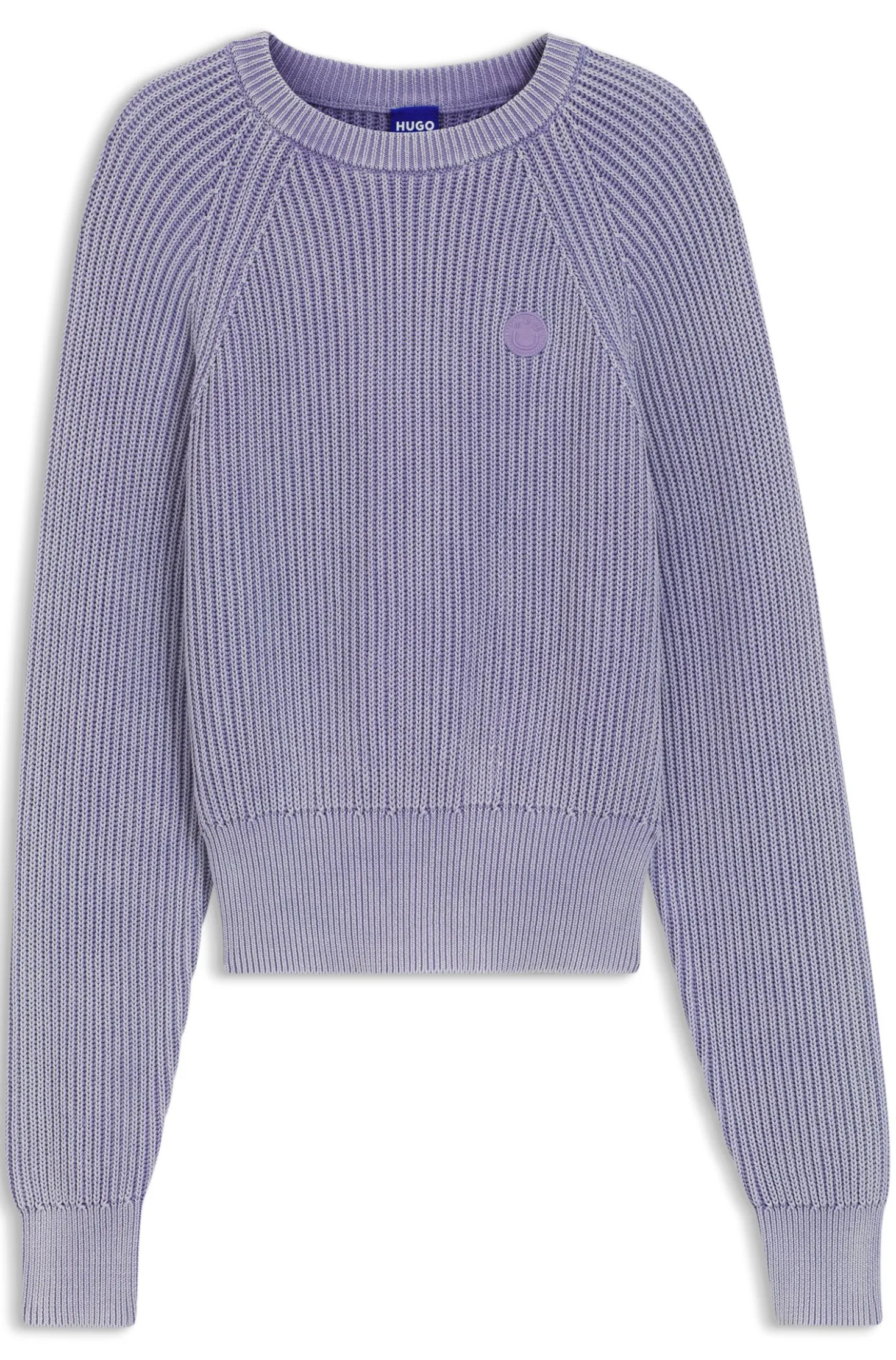Strickpullover aus Baumwolle mit Happy HUGO Logo