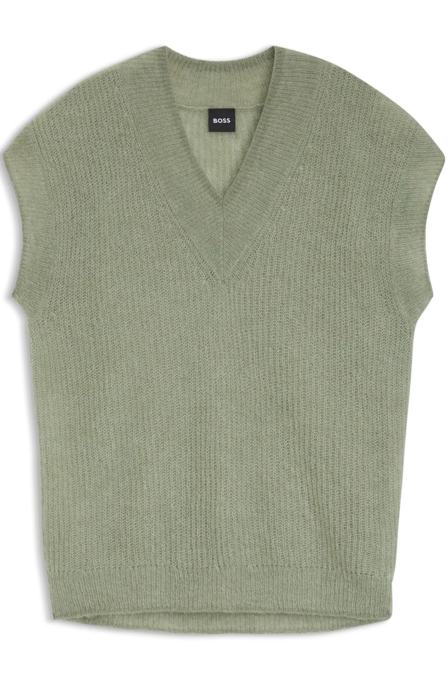Stricktop aus Alpaka-Mix mit V-Ausschnitt