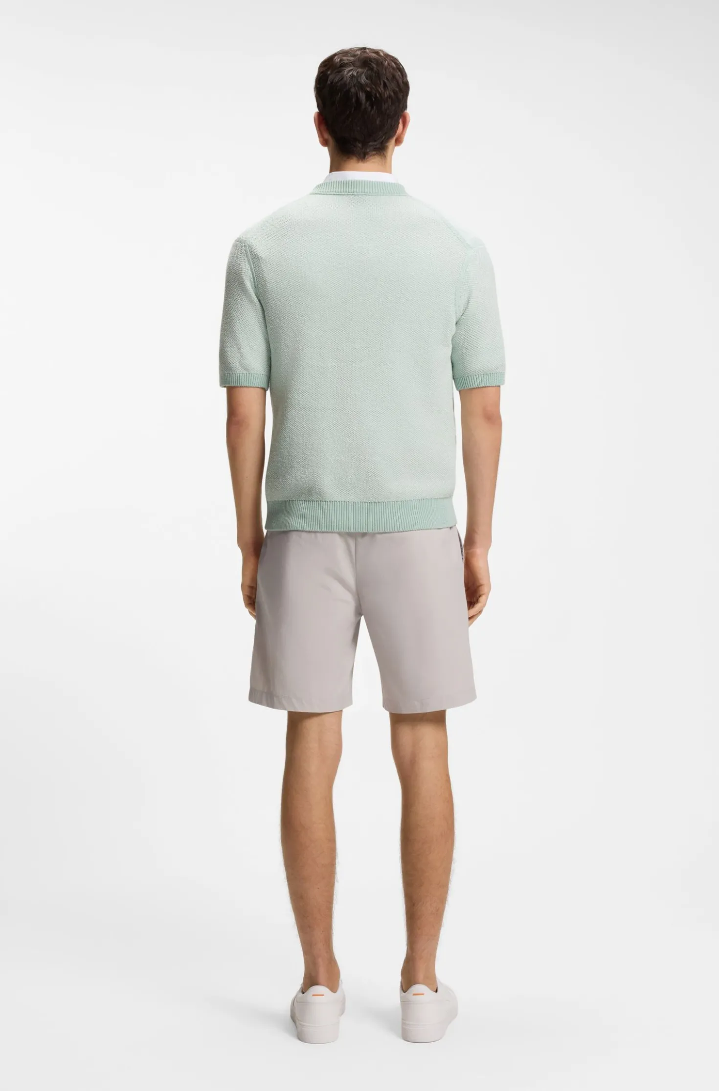 Strick-T-Shirt aus Baumwoll-Mix