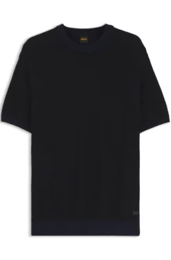 Strick-T-Shirt aus Baumwoll-Mix