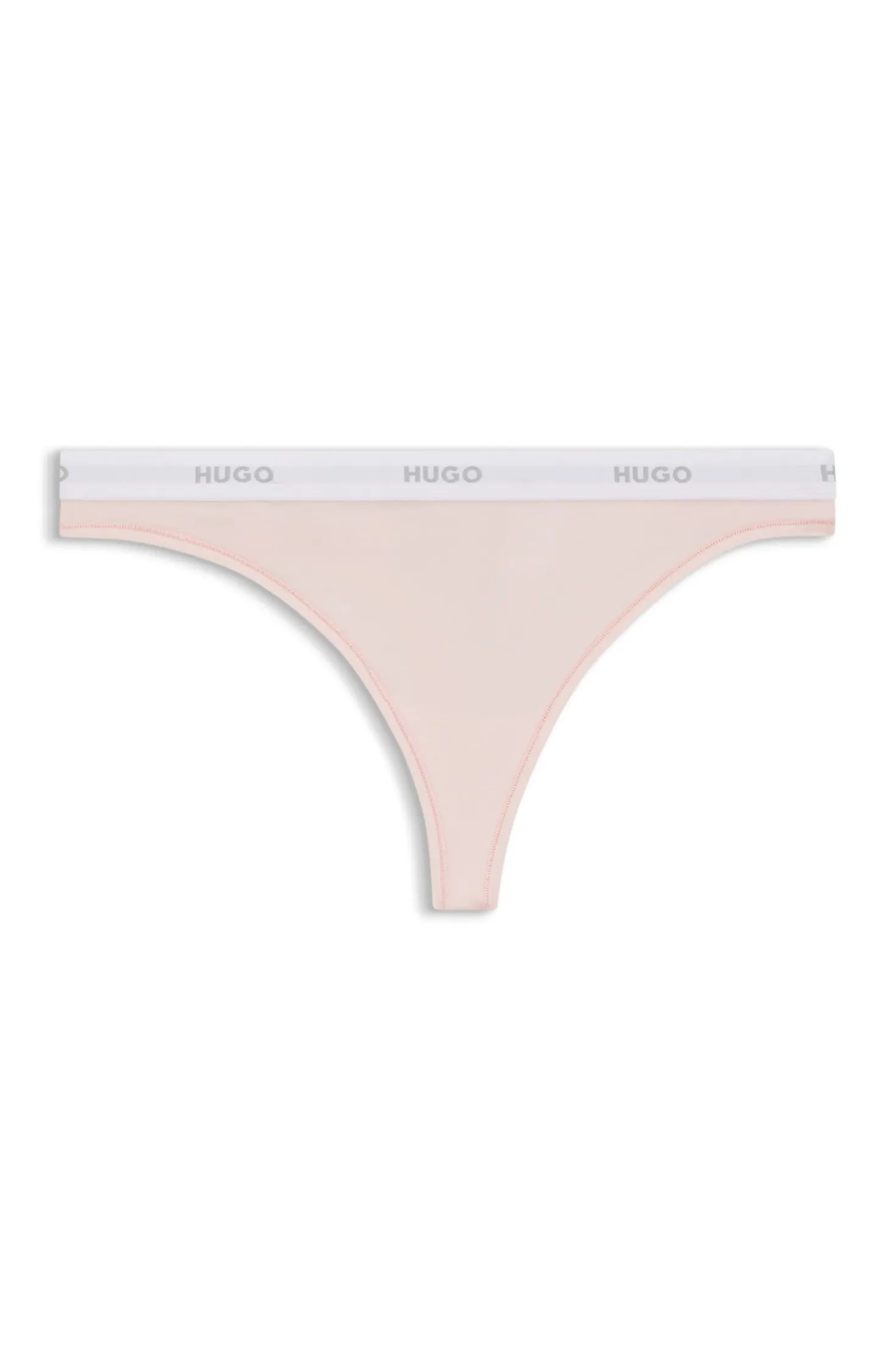 String aus Stretch-Baumwolle mit Logos am Bund