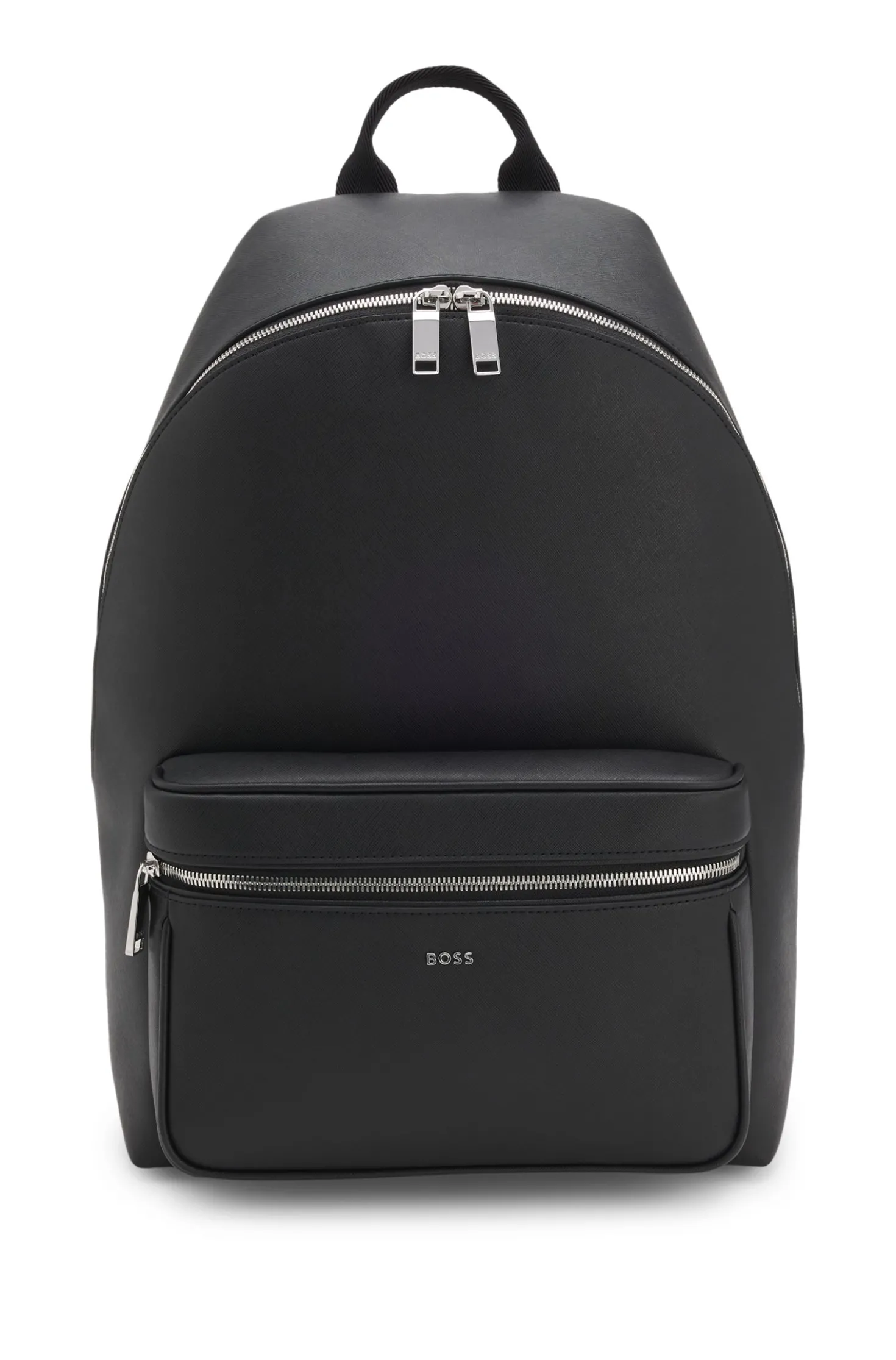 Strukturierter Rucksack mit poliertem Logo-Schriftzug