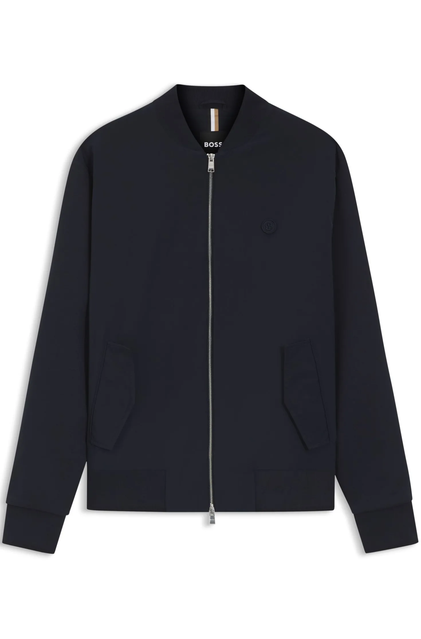 Sweatjacke aus merzerisierter Baumwolle mit Reißverschluss und Double-B-Monogramm