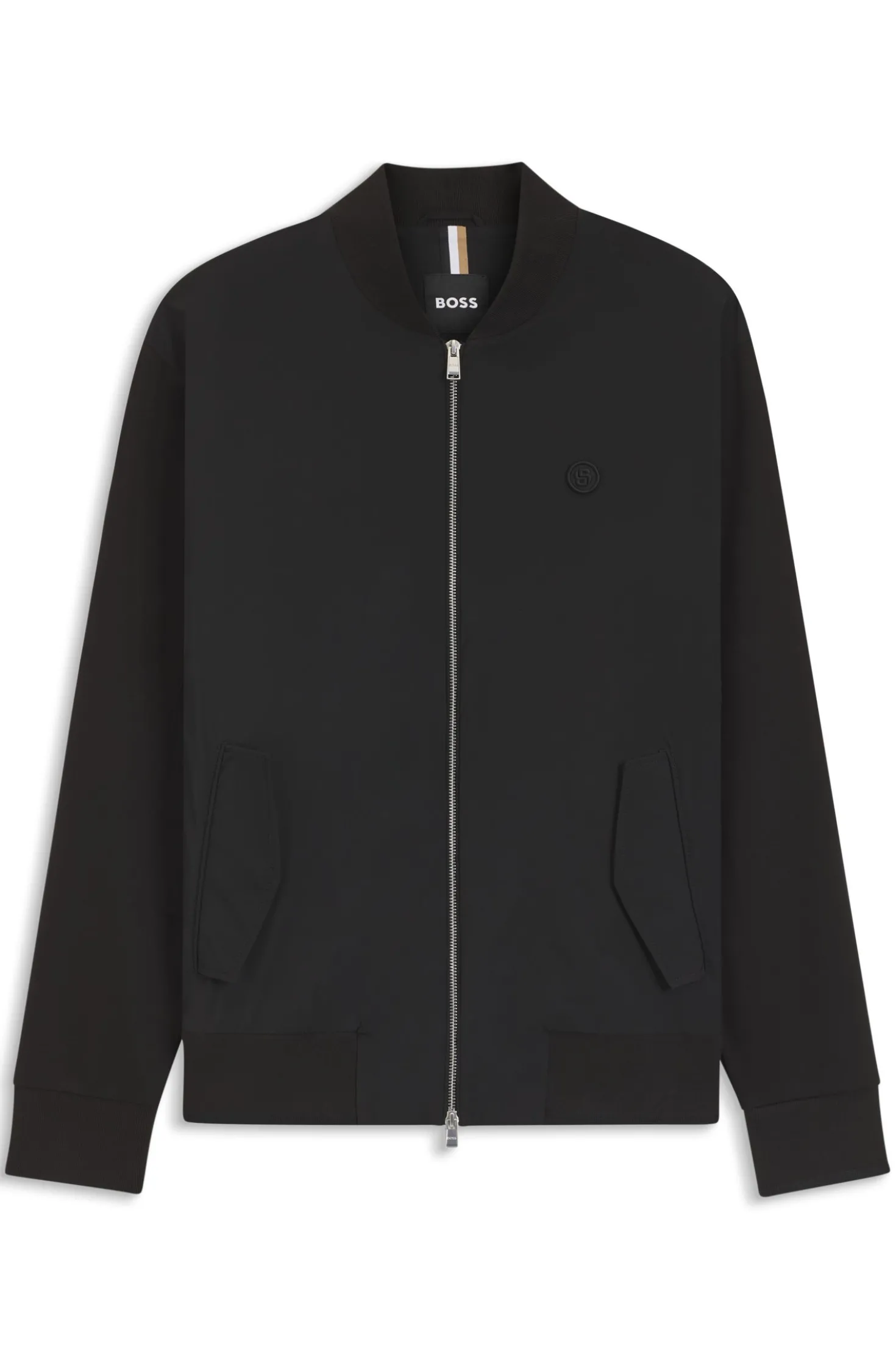 Sweatjacke aus merzerisierter Baumwolle mit Reißverschluss und Double-B-Monogramm