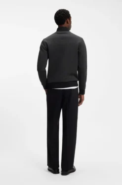 Sweatshirt aus Baumwolle mit Troyerkragen