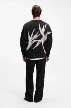 Sweatshirt aus Baumwolle mit Logo-Stickerei und Grafik-Print