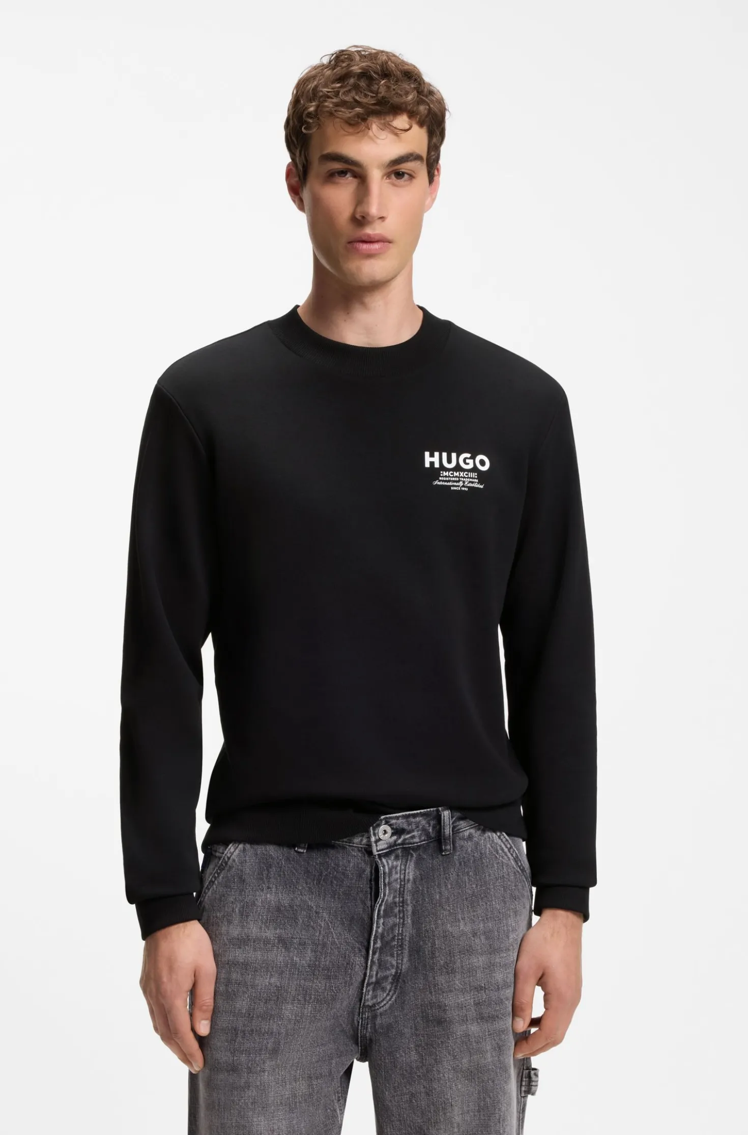 Sweatshirt aus Baumwoll-French-Terry mit markantem Logo-Print