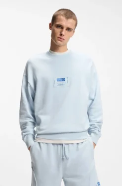 Sweatshirt aus Baumwoll-Mix mit Logo-Label