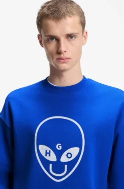 Sweatshirt aus Baumwoll-Terry mit Logo-Artwork