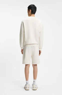 Sweatshirt aus Baumwoll-Terry mit Logo-Patch in Schildpatt-Optik