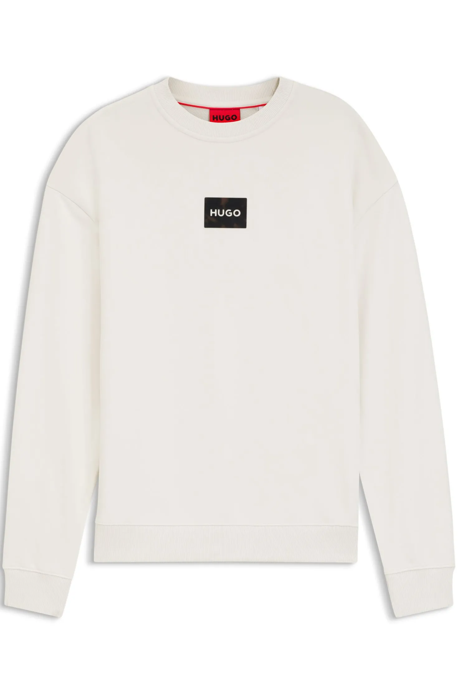 Sweatshirt aus Baumwoll-Terry mit Logo-Patch in Schildpatt-Optik