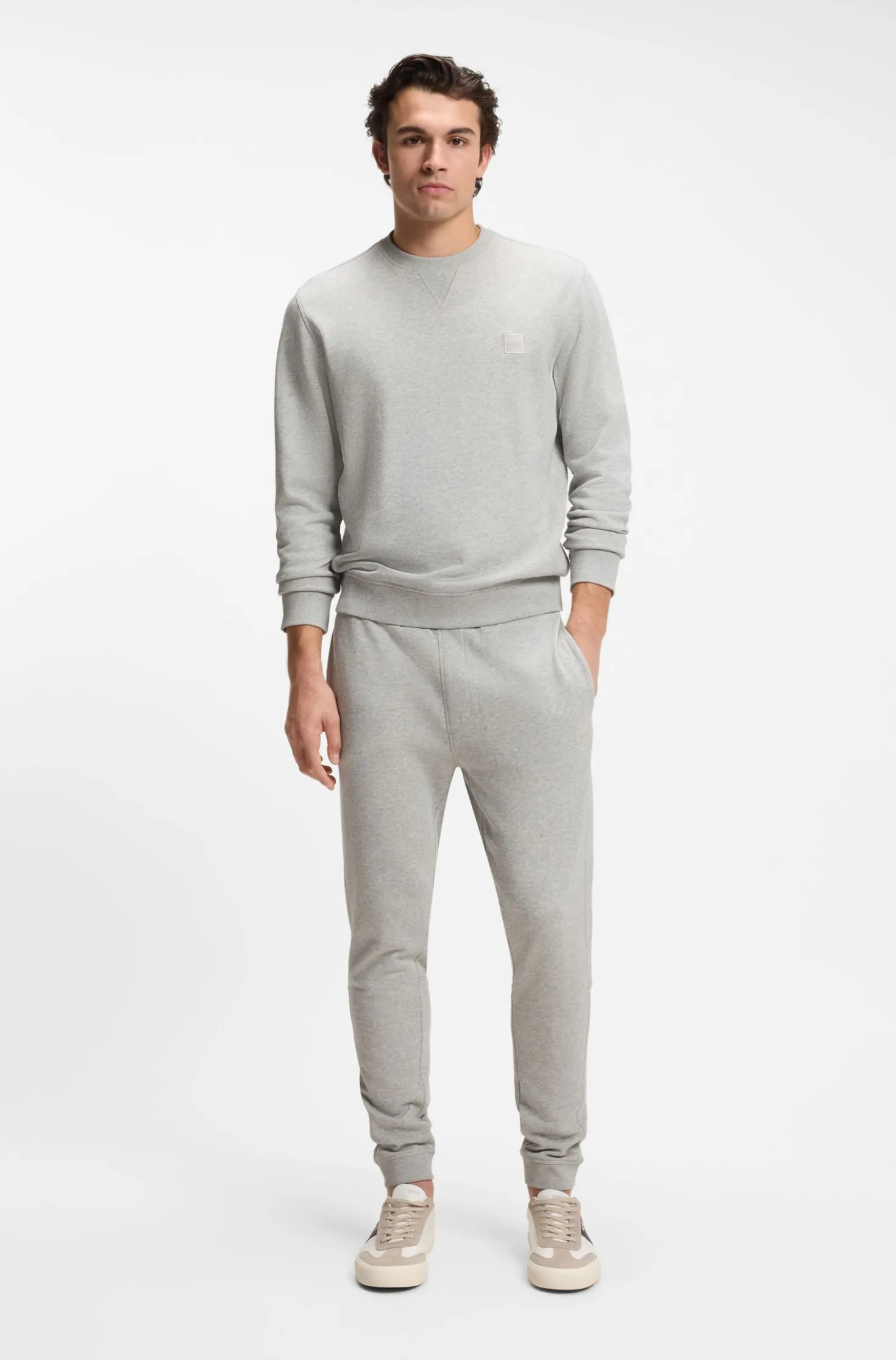 Sweatshirt aus Baumwoll-Terry mit Logo-Patch
