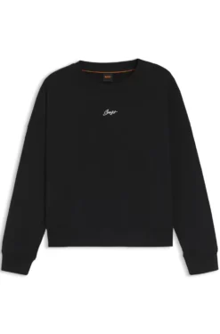 Sweatshirt aus Baumwoll-Terry mit Logo in handschriftlichem Stil