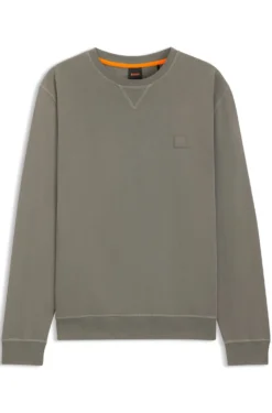 Sweatshirt aus Baumwoll-Terry mit Logo-Patch