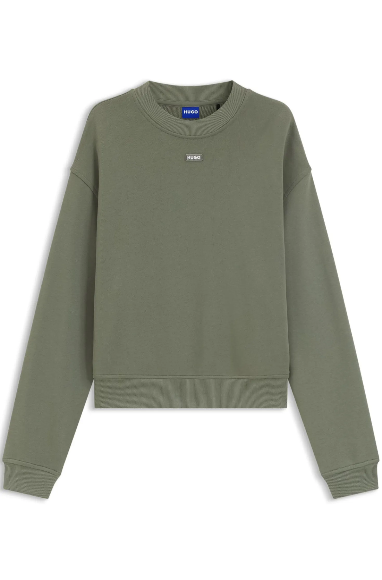 Sweatshirt aus Baumwoll-Terry mit Logo-Badge