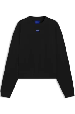 Sweatshirt aus Baumwoll-Terry mit Logo-Badge