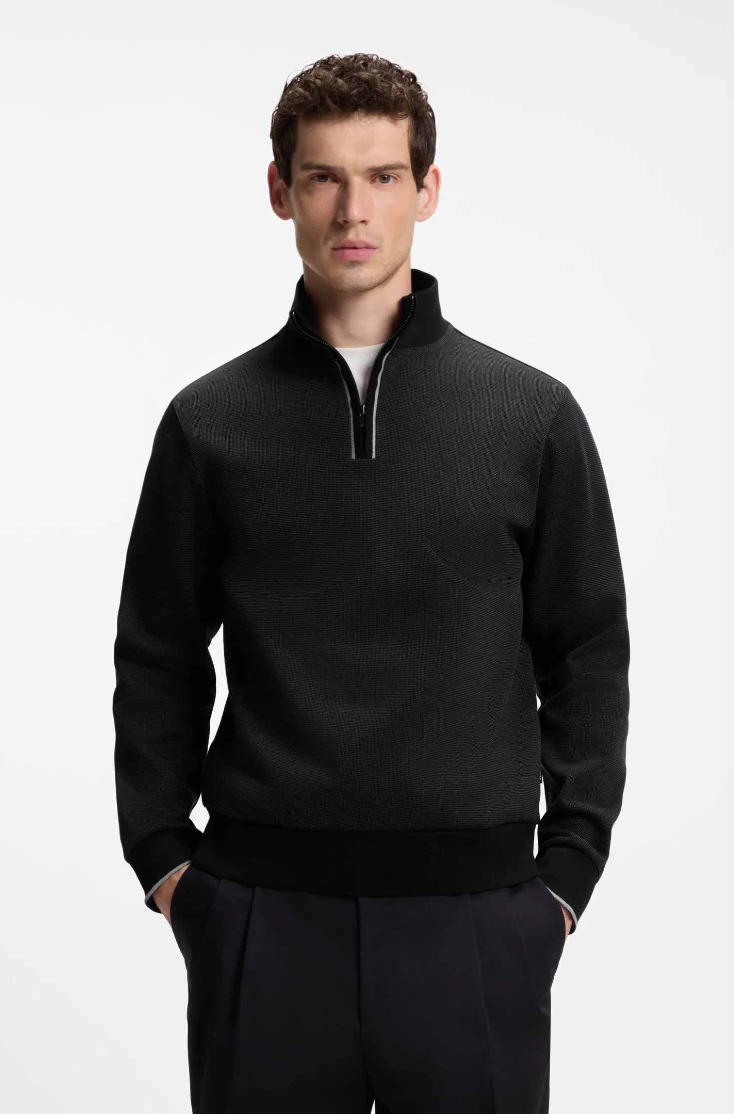 Sweatshirt mit Trichterkragen aus Baumwolle