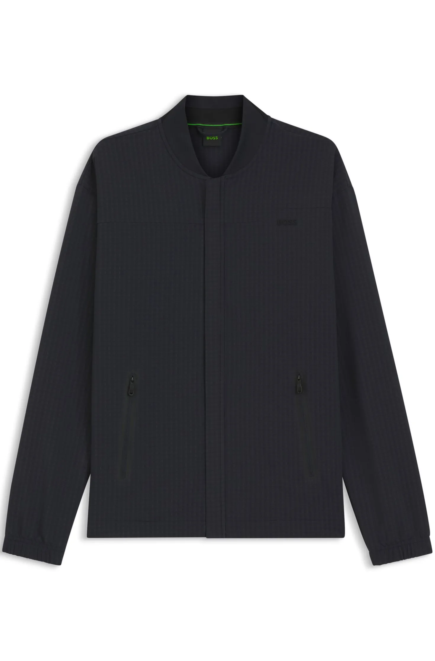 Sweatshirt mit Waffelstruktur und eingefassten Reißverschlüssen