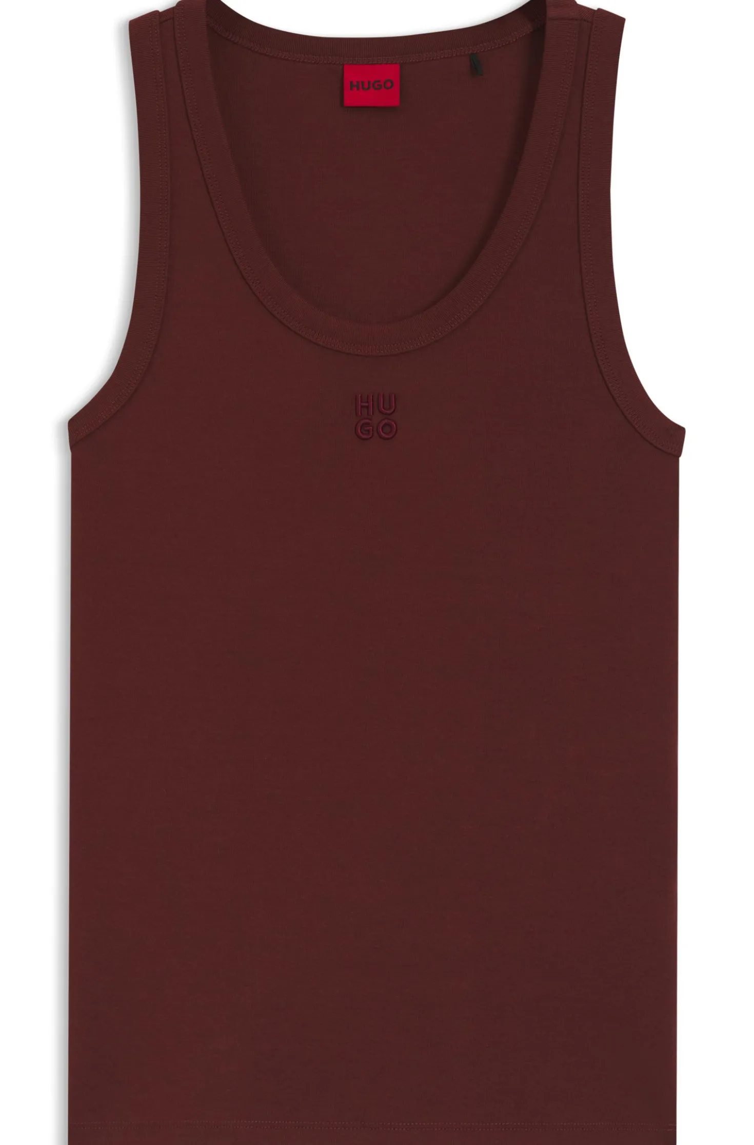 Tanktop aus Baumwoll-Mix mit Stack-Logo-Stickerei