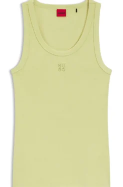 Tanktop aus Baumwoll-Mix mit Stack-Logo-Stickerei