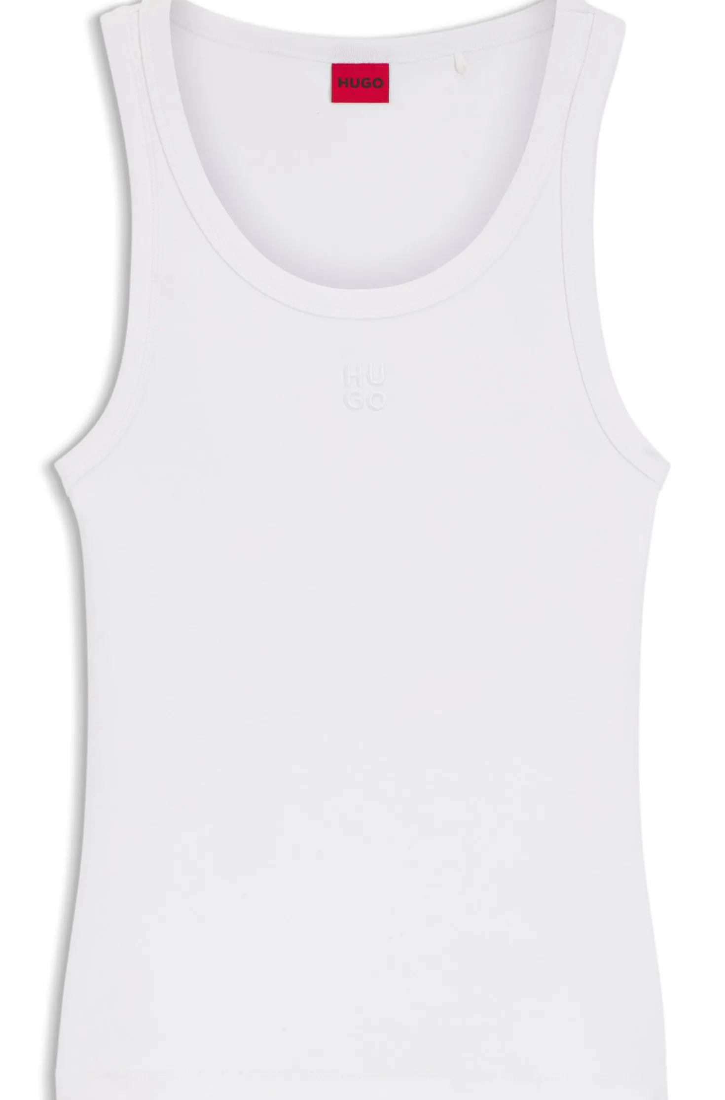Tanktop aus Baumwoll-Mix mit Stack-Logo-Stickerei