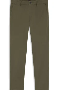Tapered-Fit Hose aus Baumwoll-Satin mit Elasthan-Anteil