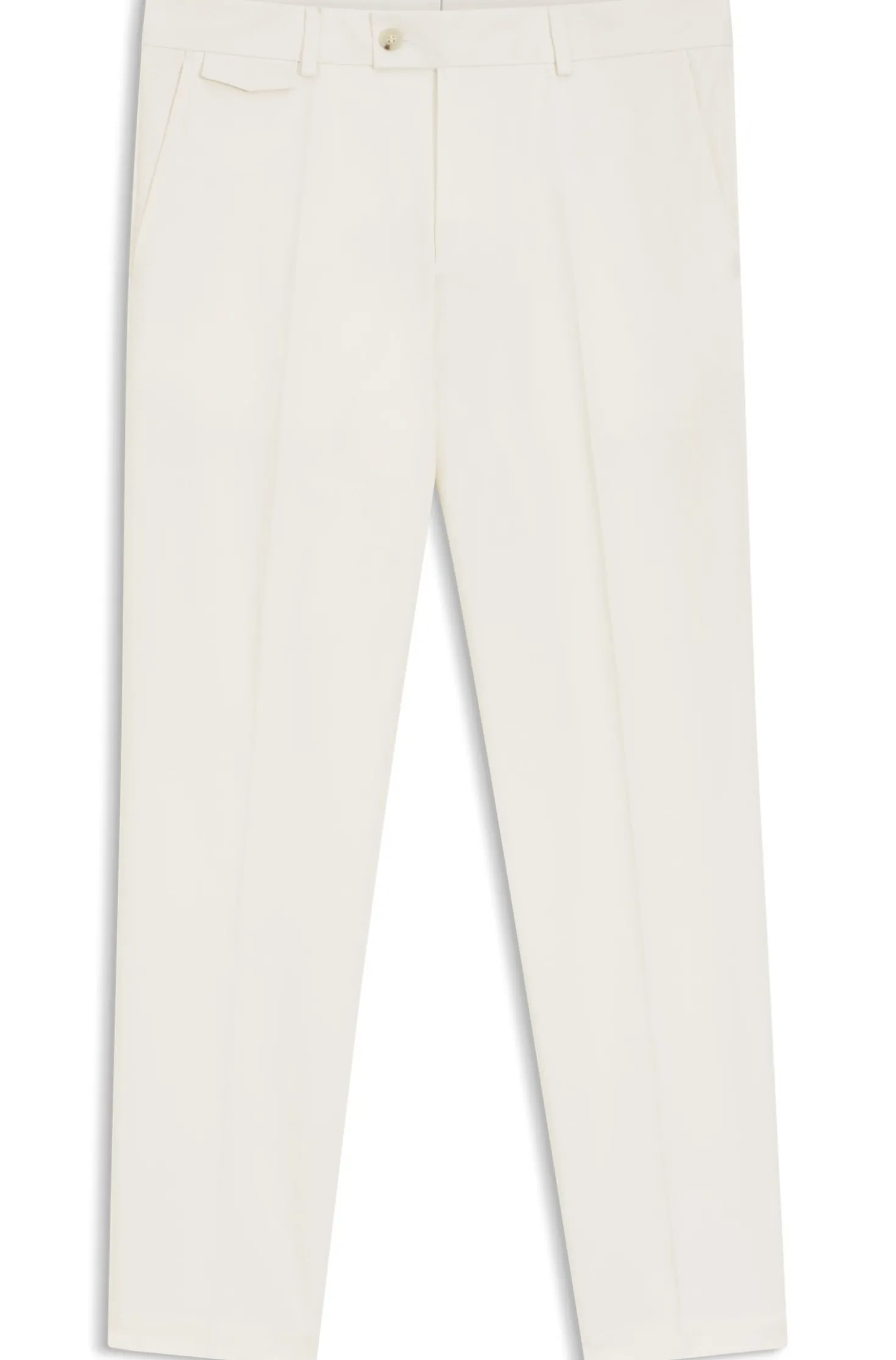 Tapered-Fit Hose aus bügelleichter Stretch-Baumwolle-Popeline