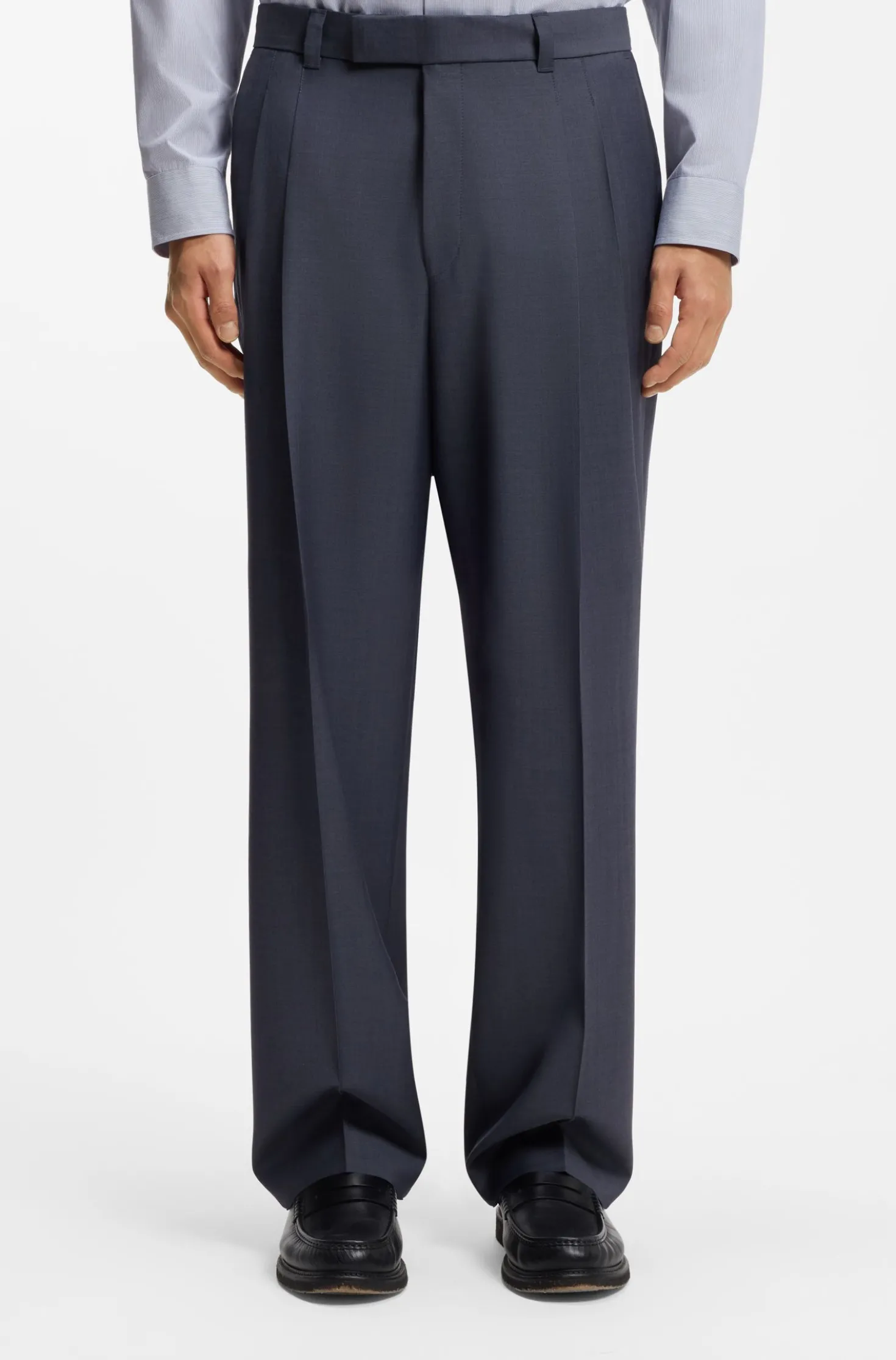 Tapered-Fit Hose aus Schurwolle mit dezentem Muster
