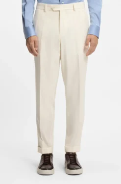 Tapered-Fit Hose aus Schurwolle mit Baumwolle