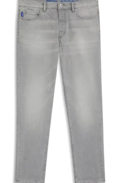 Tapered-Fit Jeans aus grauem Denim