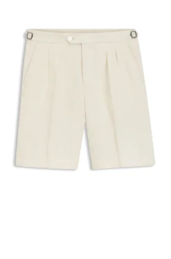 Tapered-Fit Shorts aus Leinen mit Bundfalten vorne