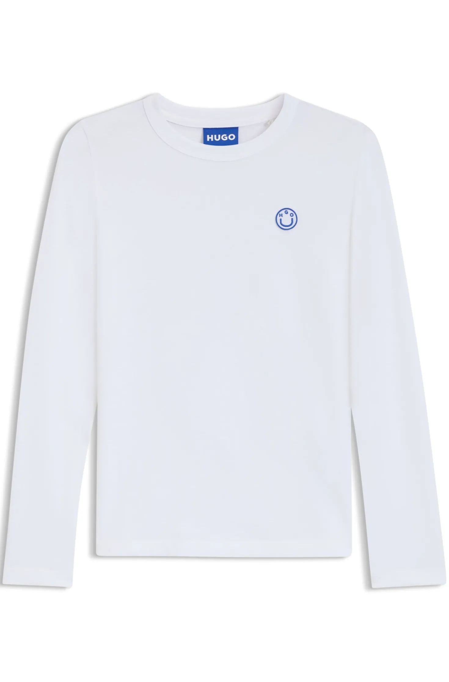 Top aus Baumwoll-Jersey mit Happy HUGO Logo-Aufnäher