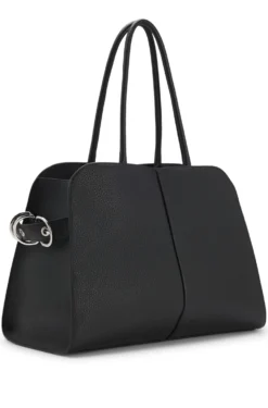 Tote Bag aus Kunstleder mit Logo-Prägung
