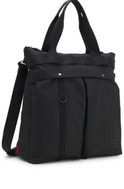 Tote Bag aus Ripstop mit Logo-Schriftzug