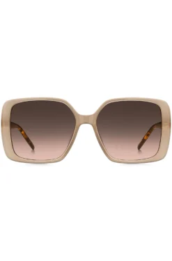 Transparente Sonnenbrille in Nude mit Double-B-Monogramm