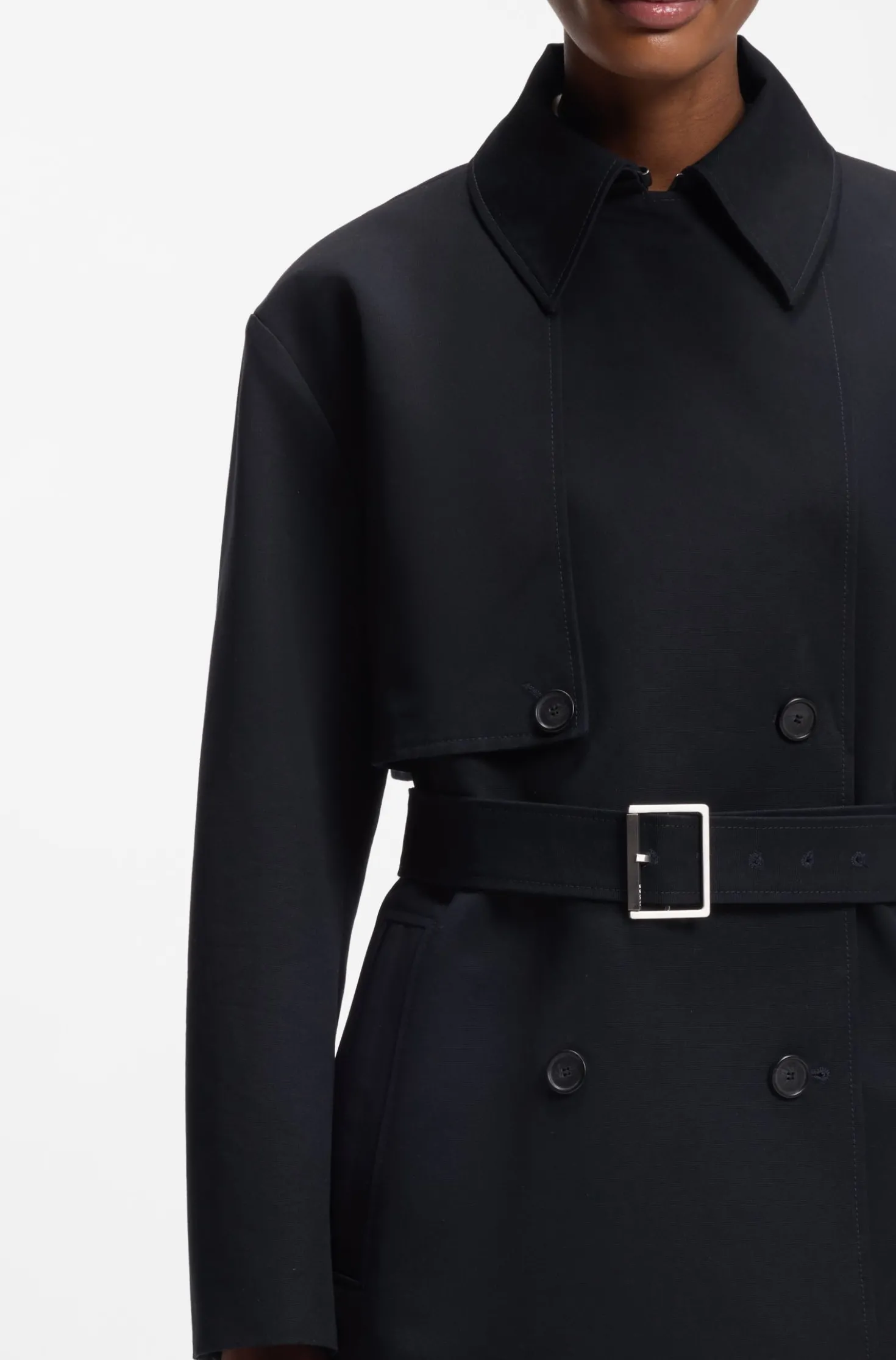 Trenchcoat aus Baumwolle mit Gürtel
