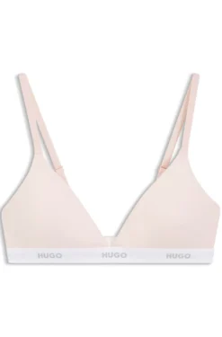 Triangel-BH aus Stretch-Baumwolle mit Logo-Band
