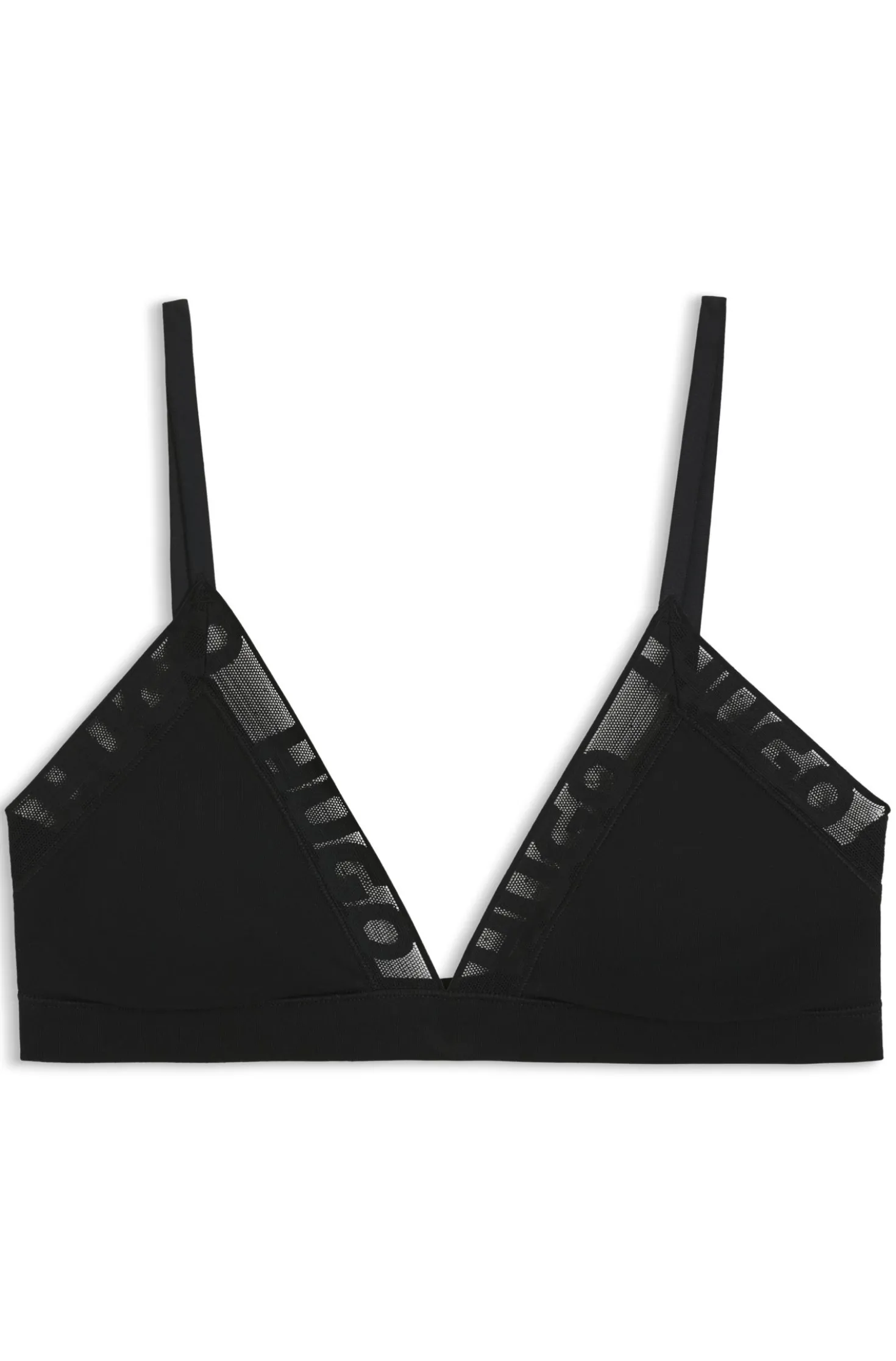 Triangel-BH aus Stretch-Baumwolle mit Logo-Details