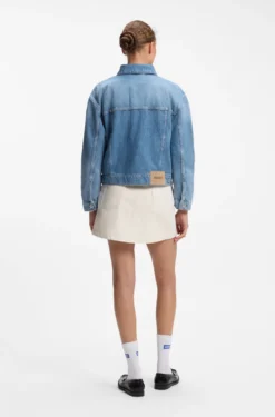 Trucker-Jacke aus blauem Denim