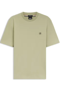 T-Shirt aus Baumwolle mit Double-B-Monogramm-Badge