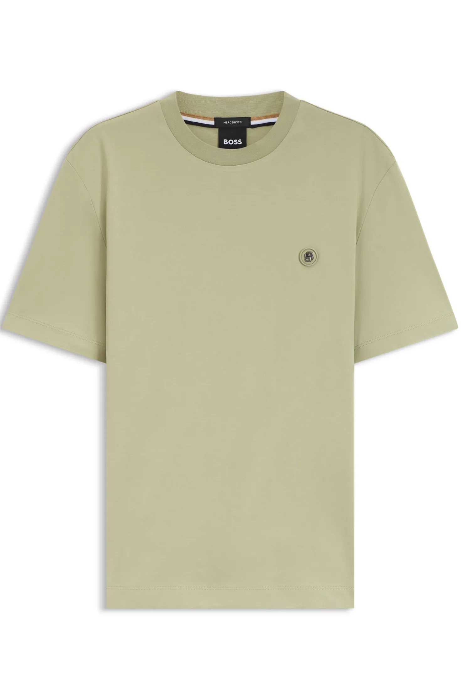 T-Shirt aus Baumwolle mit Double-B-Monogramm-Badge